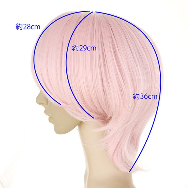 画像2: コスプレショートストレートウィッグとケア用品のセット (2)