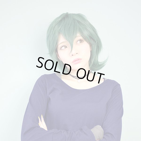 画像8: コスプレミディアムレイヤーウィッグ【オレンジ】 (8)