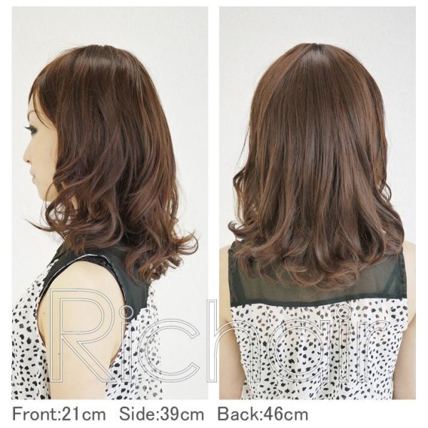 画像7: エアリーシリーズ ミディアムカールウィッグ (7)
