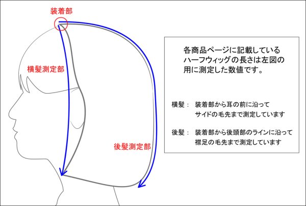 画像10: ショートカールハーフウィッグとケア用品のセット (10)