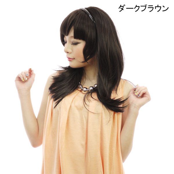 画像2: 内巻きシャギーハーフウィッグ (2)