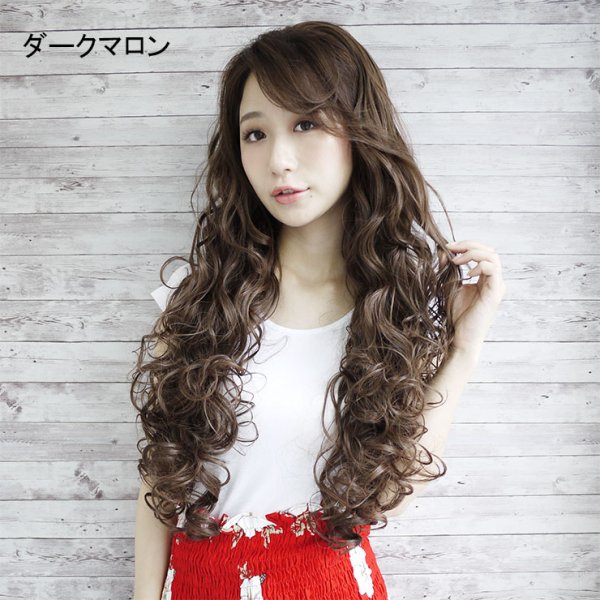 画像4: フラロングカールハーフウィッグ (4)