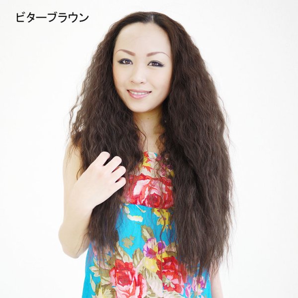 画像3: フラソバージュハーフウィッグ (3)