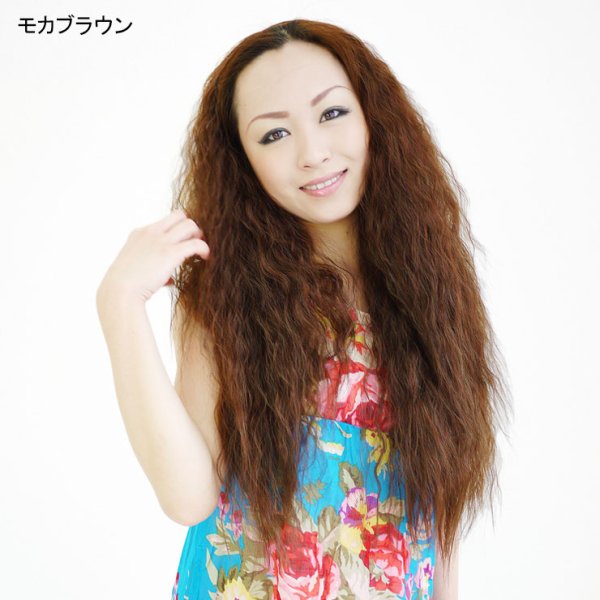 画像4: フラソバージュハーフウィッグ (4)