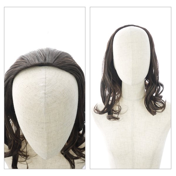 画像6: スイートミディアムカールハーフウィッグとケア用品のセット (6)