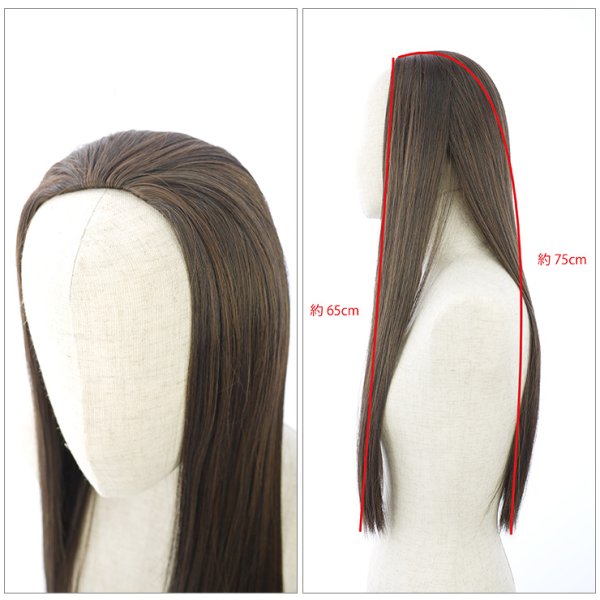 画像5: ナチュラルストレートハーフウィッグ (5)