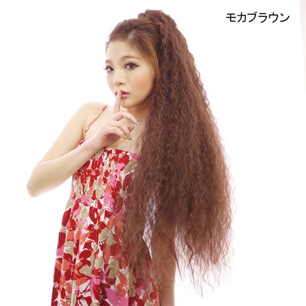 画像6: フラソバージュロングポニーテールウィッグ (6)